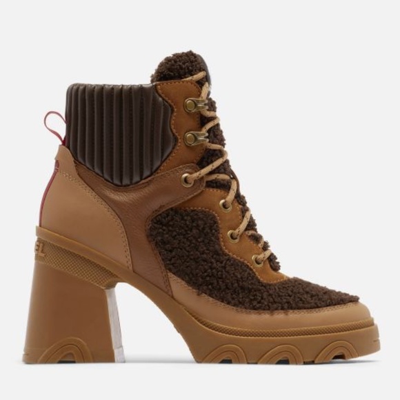 Sorel Brex Heel Shearling Waterproof Leather Lace-Up Boots NWT – Size 7.5 - Picture 1 of 12